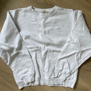 djerf avenue staple white sweatshirt